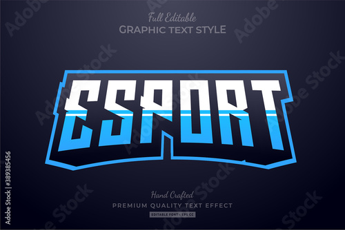 Esport Team Blue Editable Text Effect