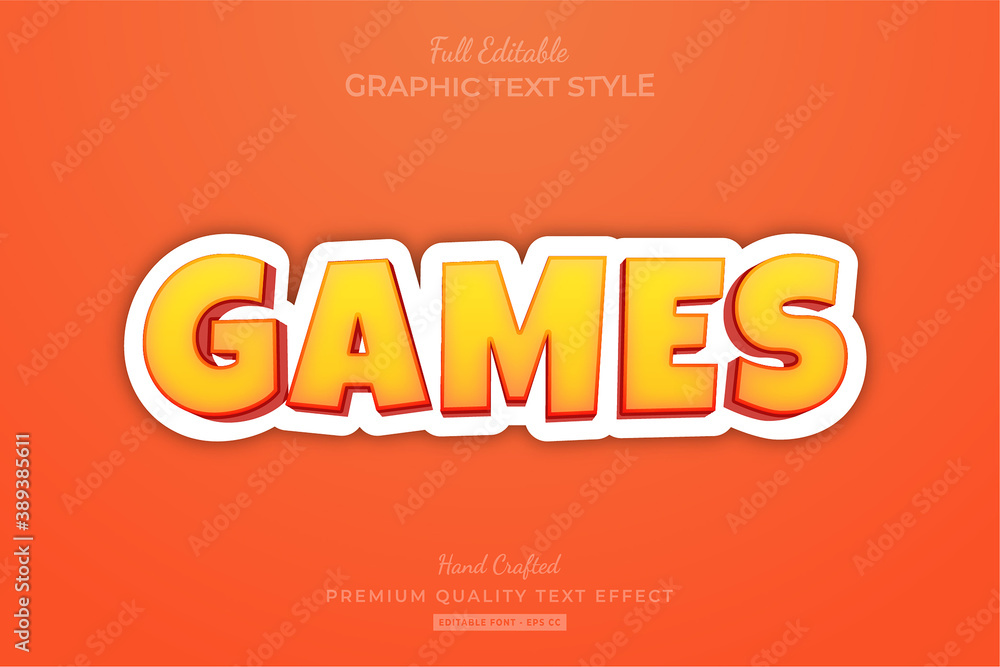 Games Cartoon Editable Text Effect Games Cartoon Editable Text Effect