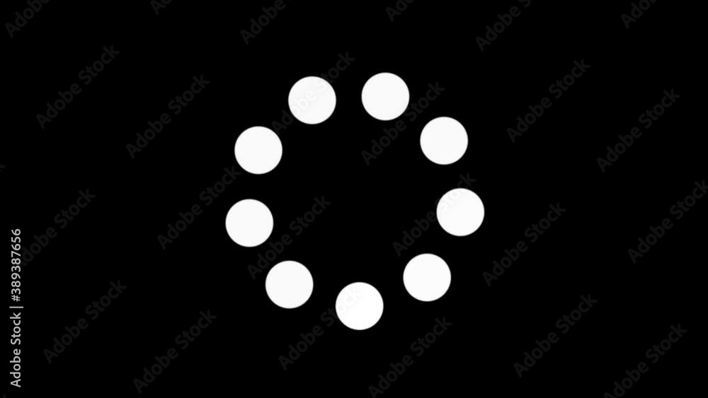 loading animation of radial motion white spots loading animation of radial motion white spots