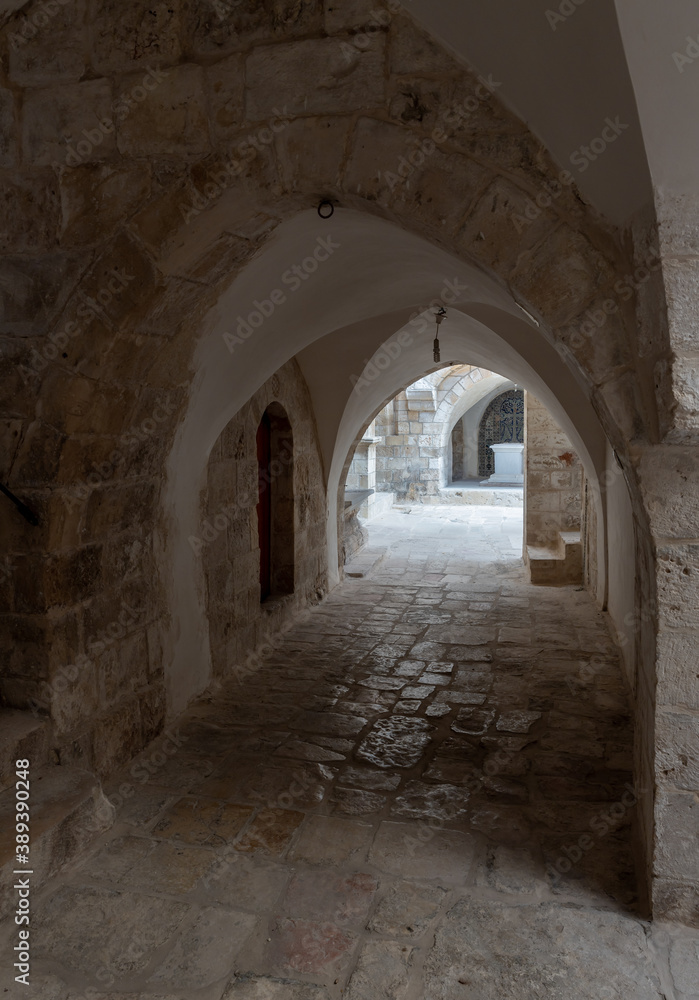The House  Kiva - Armenian cemetery in the Armenian quarter of the old city in Jerusalem, Israel