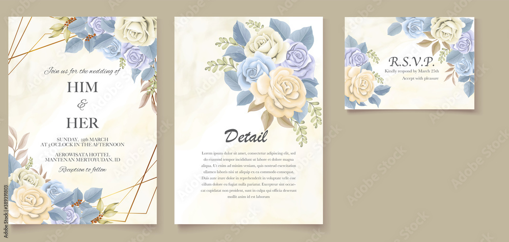 Elegant beautiful floral and wedding card Elegant beautiful floral and wedding card
