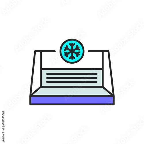 Freezer cold color line icon. Household equipment.