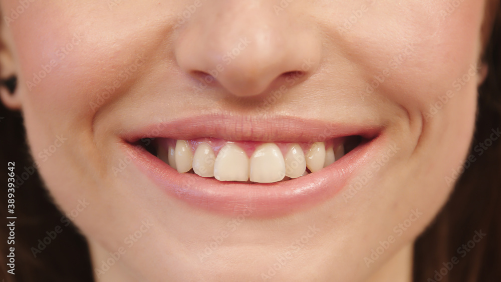 Beautiful wide smile of young fresh woman with great healthy white teeth. High quality photo Beautiful wide smile of young fresh woman with great healthy white teeth. High quality photo