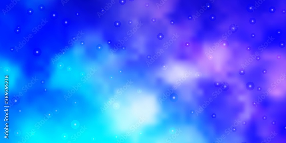 Light Pink, Blue vector background with small and big stars. Light Pink, Blue vector background with small and big stars.