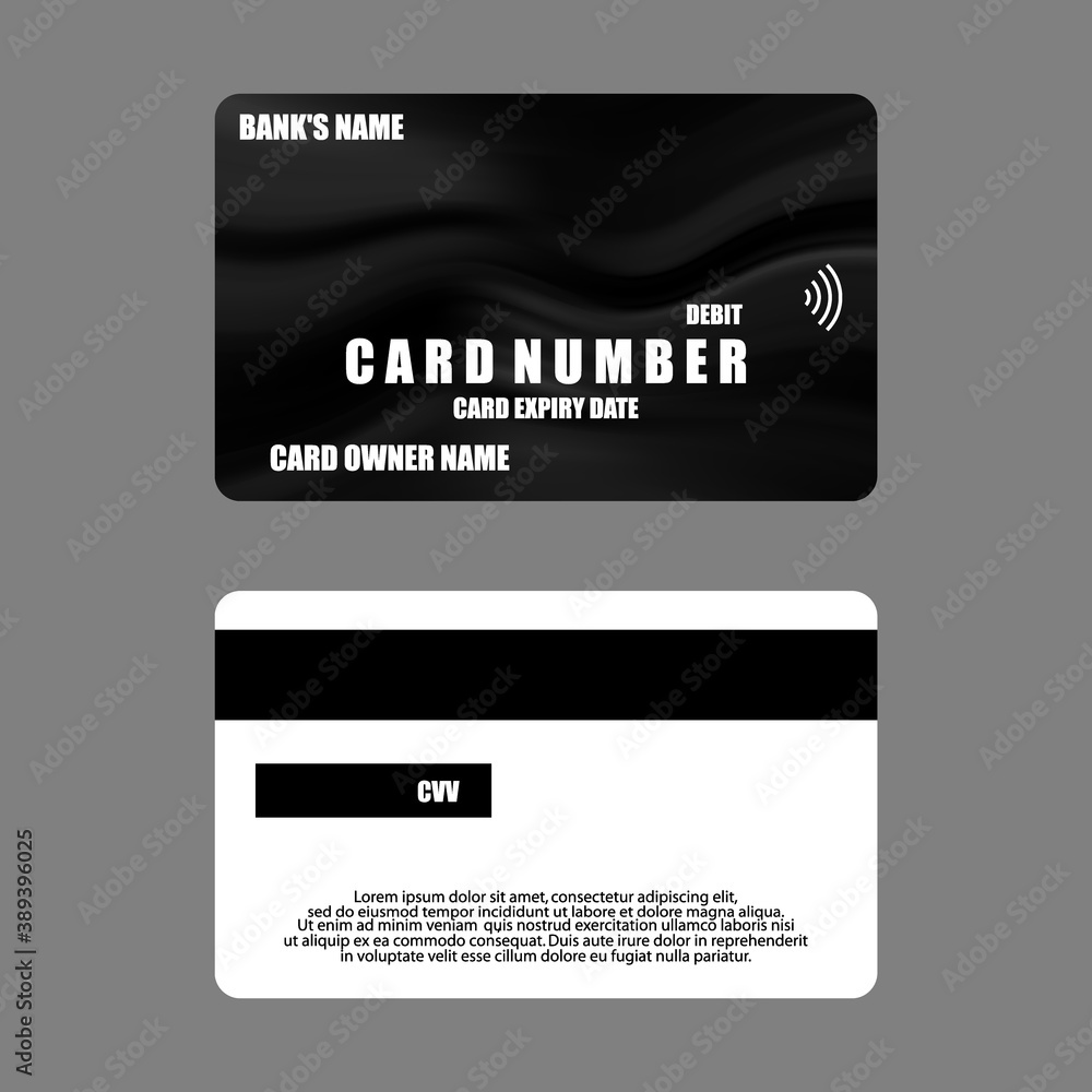 Realistic detailed credit card with abstract design isolated on background. Vector illustration EPS10 Realistic detailed credit card with abstract design isolated on background. Vector illustration EPS10