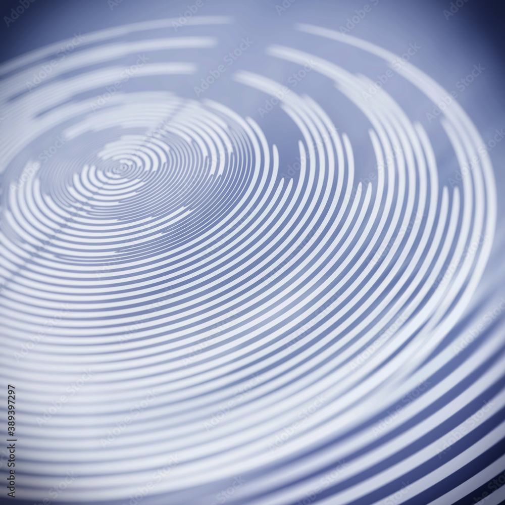 Fototapeta premium Abstract blue blurry background. Concentric rings shape.