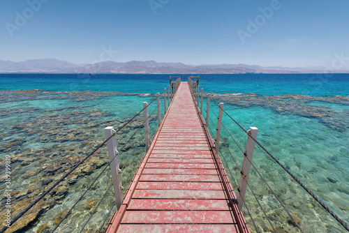 Fototapeta Naklejka Na Ścianę i Meble -  Located near the Egyptian border, conservation of the coral reefs is the primary reason of the creation of this National park.