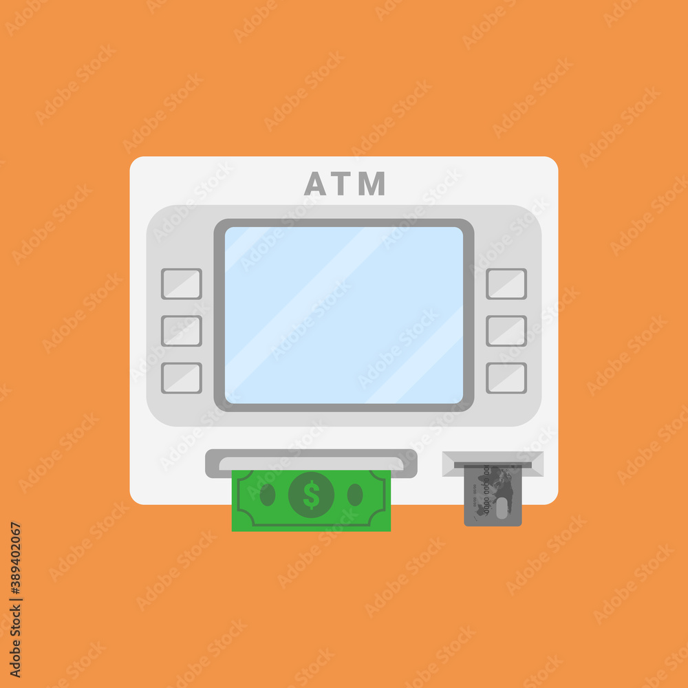 ATM terminal. Vector illustration. ATM terminal. Vector illustration.