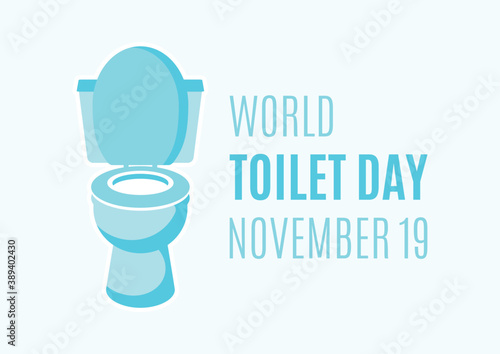 World Toilet Day vector. Flush toilet icon vector. Toilet Day Poster, November 19. Important day