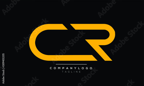 CR initials monogram letter text alphabet logo design