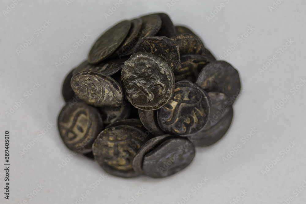 Ancient Aceh lead coins (Keuh Aceh). Numismatic in the collection of the Pedir Museum. Ancient Aceh lead coins (Keuh Aceh). Numismatic in the collection of the Pedir Museum.