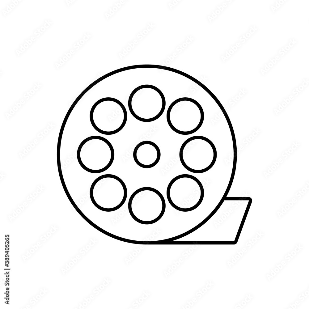 film icon element of movie icon for mobile concept and web apps. Thin line film icon can be used for web and mobile. Premium icon on white background