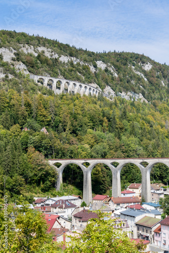 The viaducts of morez in the Jura mountains