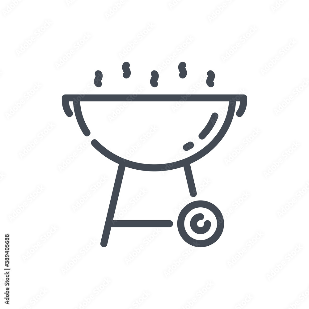 Barbecue and Grill line icon. BBQ vector outline sign. Barbecue and Grill line icon. BBQ vector outline sign.