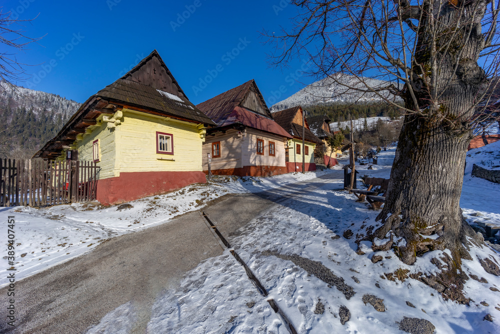 Vlkolinec village UNESCO site in Velka Fatra mountains, Slovakia Vlkolinec village UNESCO site in Velka Fatra mountains, Slovakia