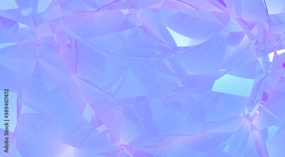 Fototapeta Glass bubbles. 3d rendering. Desktop wallpaper. Blue 3d background.