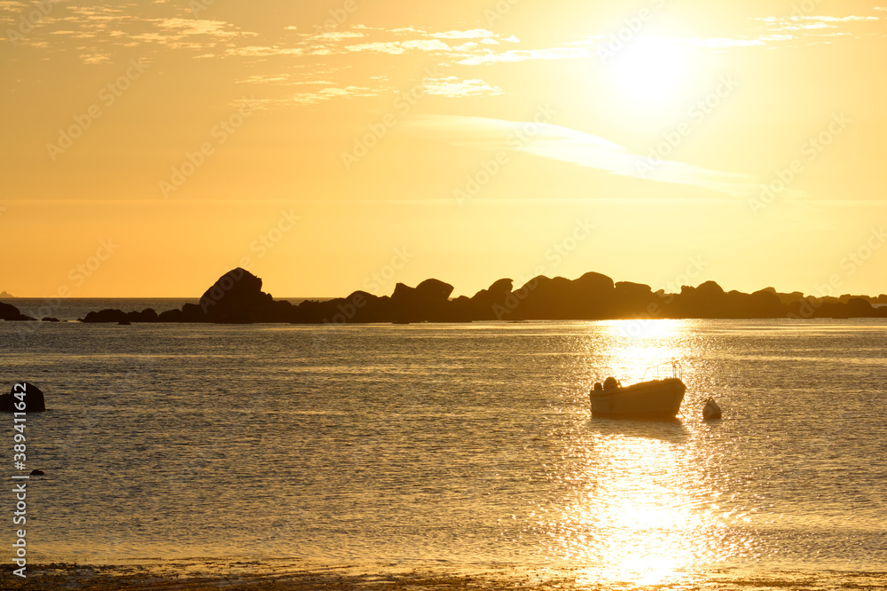 coucher de soleil en Bretagne