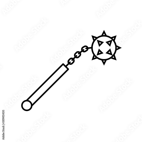 cudgel icon element of weapon icon for mobile concept and web apps. Thin line cudgel icon can be used for web and mobile. Premium icon on white background