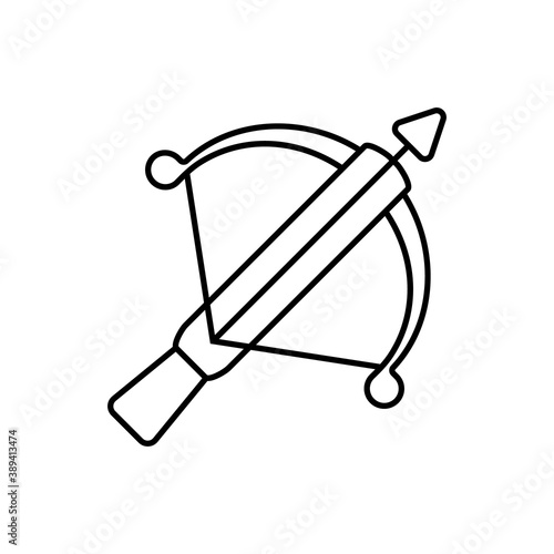 crossbow icon element of weapon icon for mobile concept and web apps. Thin line crossbow icon can be used for web and mobile. Premium icon on white background