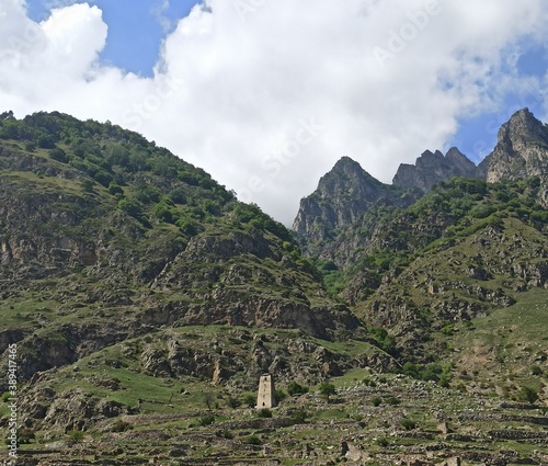 Ancient tower on the mountain