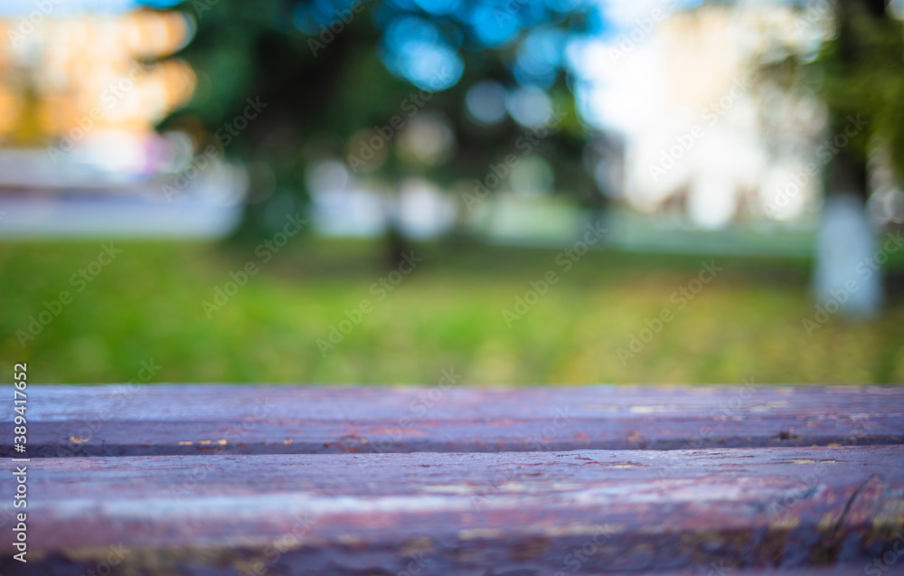 wooden bench with a blurry background wooden bench with a blurry background