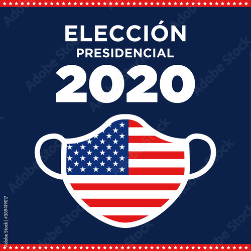 Elecciones Estados Unidos español mascarilla máscara