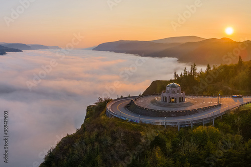 Sunrise at Crown Point in the Columbia River Gorge