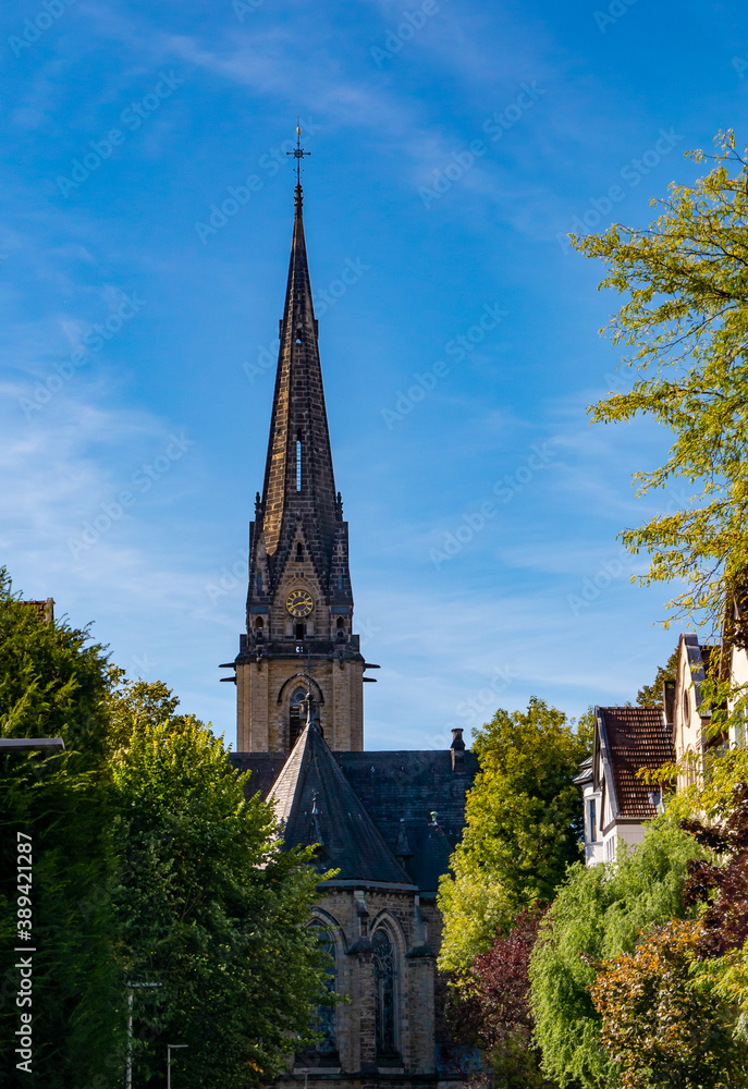 Turm der Paulus Kirche in Bielefeld