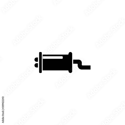 Exhaust muffler icon logo, vector design