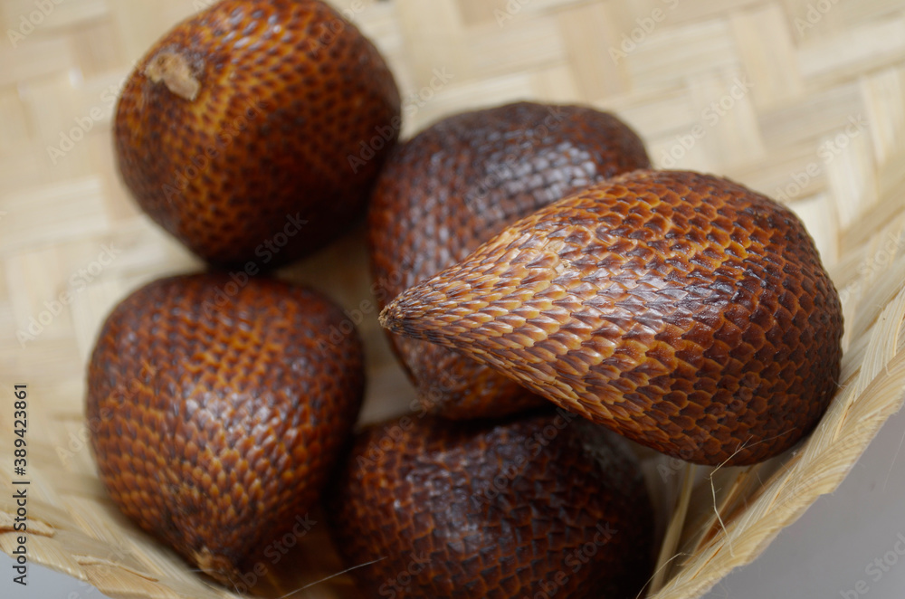Salak (Salacca zalacca) fruit, Snake fruit, is a species of palm