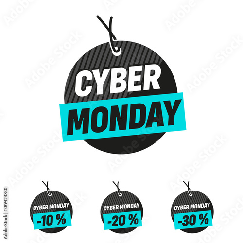 cyber monday logo etiquette ronde