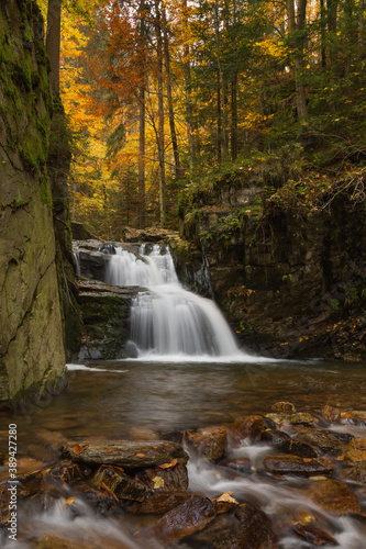 Waterfall in autumn