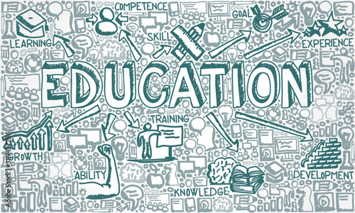 Vector Illustration of Icon Collection with Education Concept