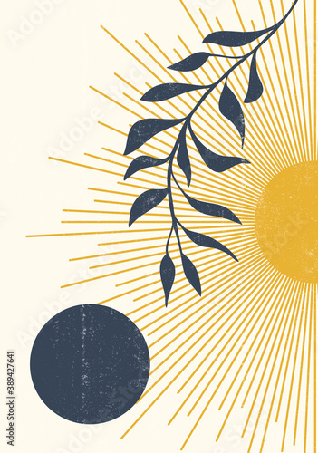 Abstract  Sun print boho minimalist printable wall art