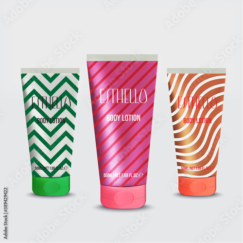 Cosmetics tubes label, Package template design, Label design, cosmetic mock up design label template, fully editable even texts.