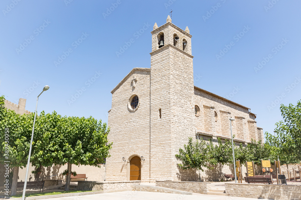 Santa Maria de Sant Antoli church (Ribera d'Ondara, Segarra), Province of Lleida, Catalonia, Spain