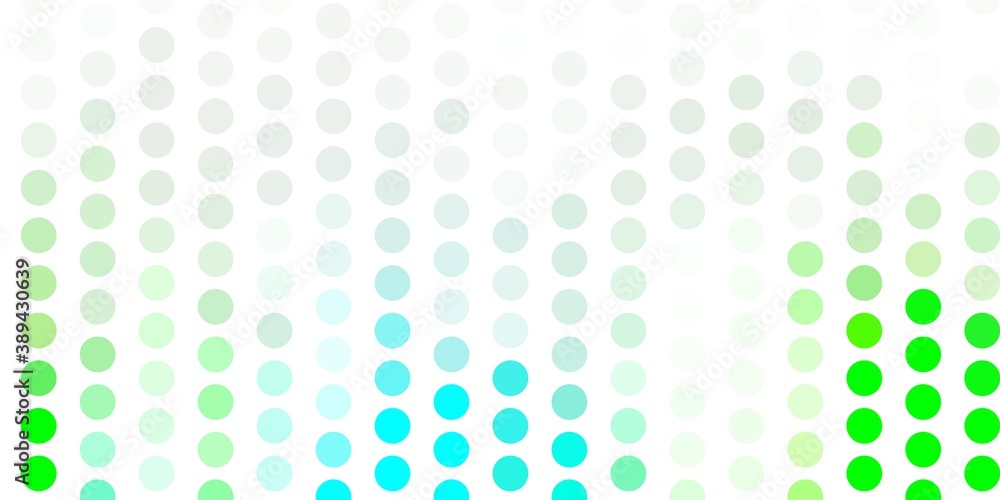 Light green vector background with bubbles.