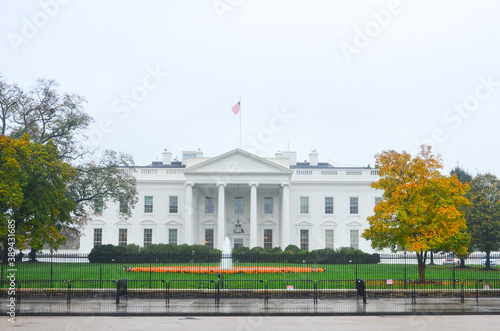 White House on a misty autumn day - Washington DC, USA