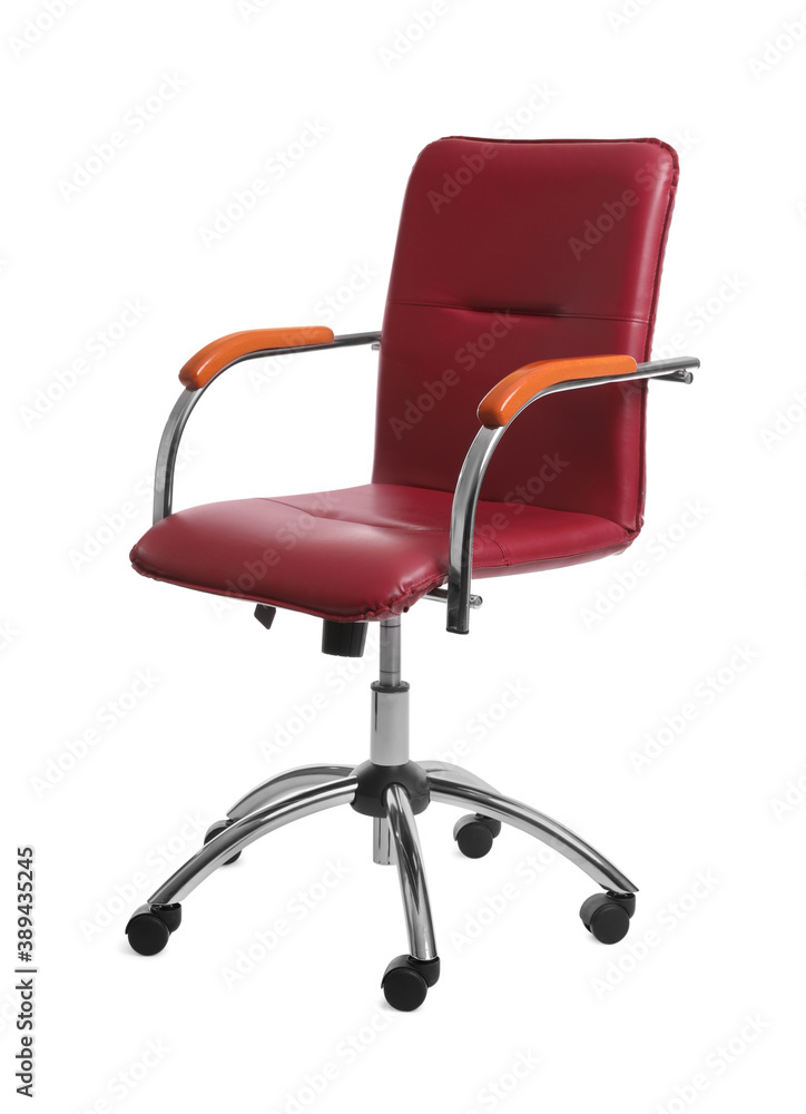 Comfortable leather office chair isolated on white Comfortable leather office chair isolated on white