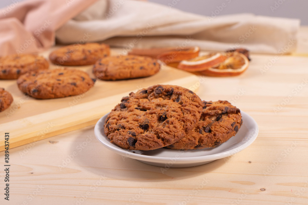 yummy homemade natural cookies on the rustic surface yummy homemade natural cookies on the rustic surface
