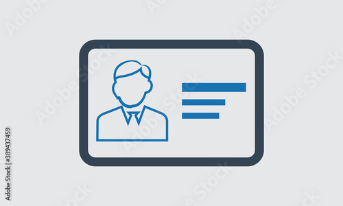 Employee identity card vector icon.