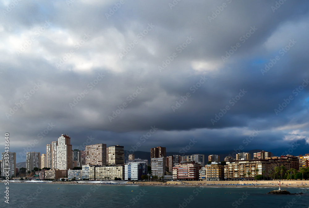 Mediterranean overcast cityscape