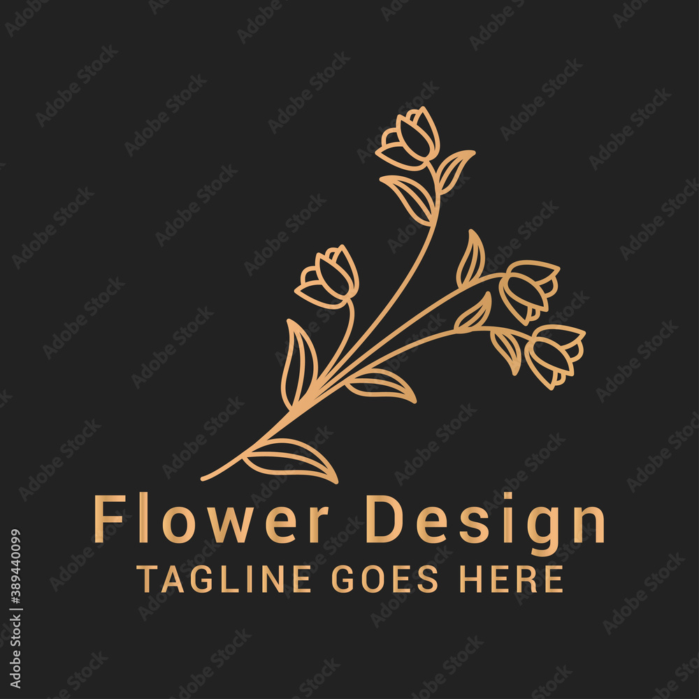 Obraz premium Flower logo icon vector template.