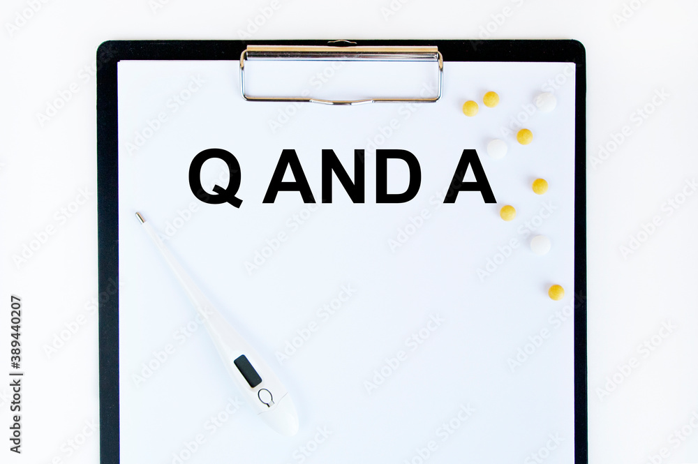 The text of the and A on the tablet for writing, next to the thermometer, tablets. The text of the and A on the tablet for writing, next to the thermometer, tablets.