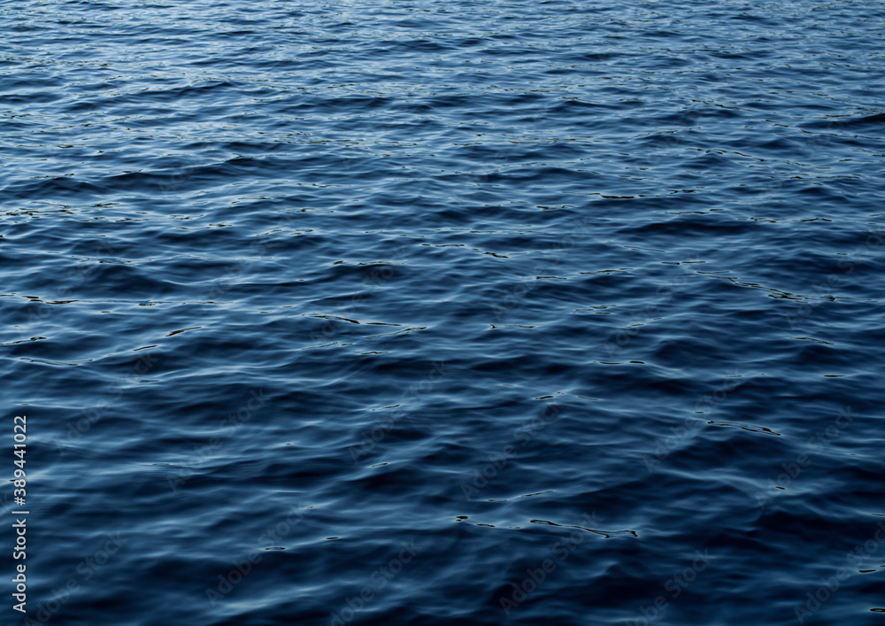 Blue ocean water surface Blue ocean water surface