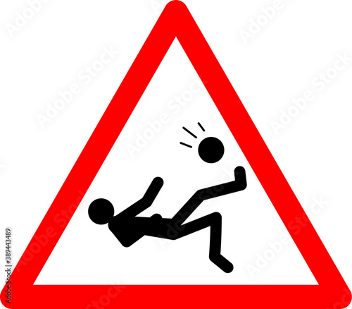 Beach soccer area warning sign, icon or symbol in vector.  Simple and easily understandble illustration. Beach sport theme.