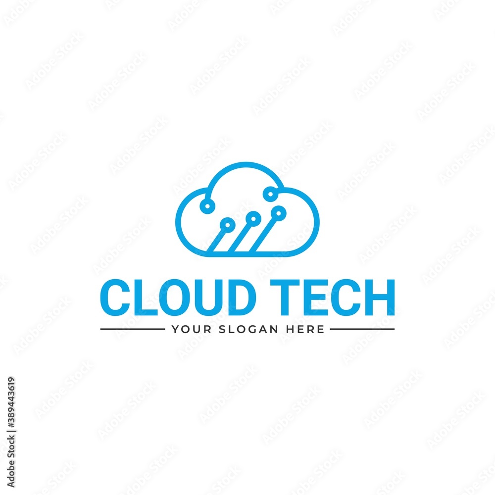 cloud tech logo vector. cloud tech logo cloud tech logo vector. cloud tech logo