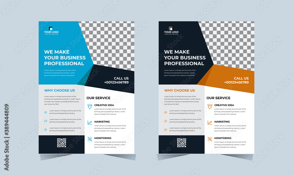 Flyer brochure design, business flyer size A4 template, creative leaflet