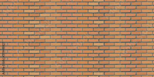 Vector realistic isolated red brick wall background for template and layout decoration.