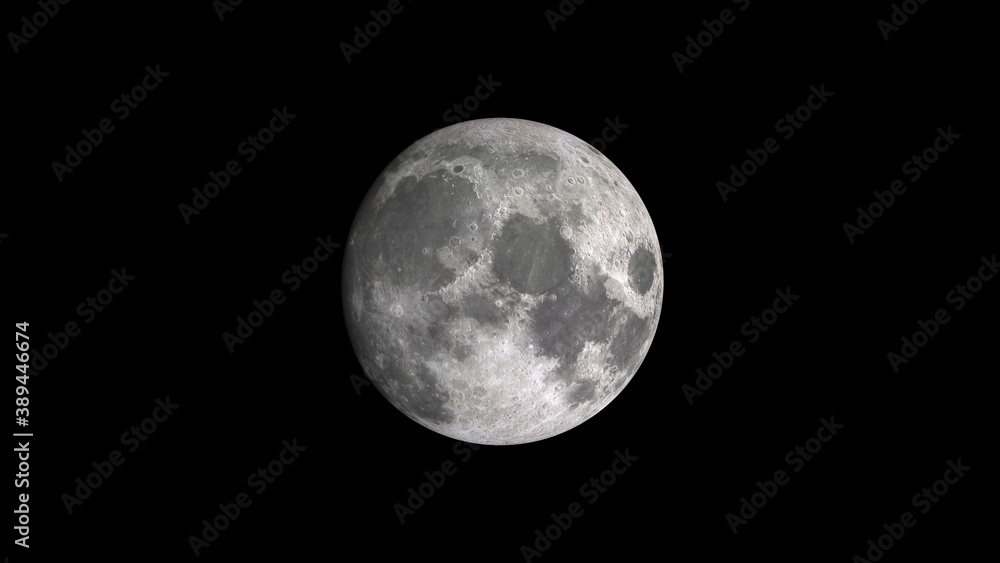 3D rendering illustration of the moon , snow moon 3D rendering illustration of the moon , snow moon